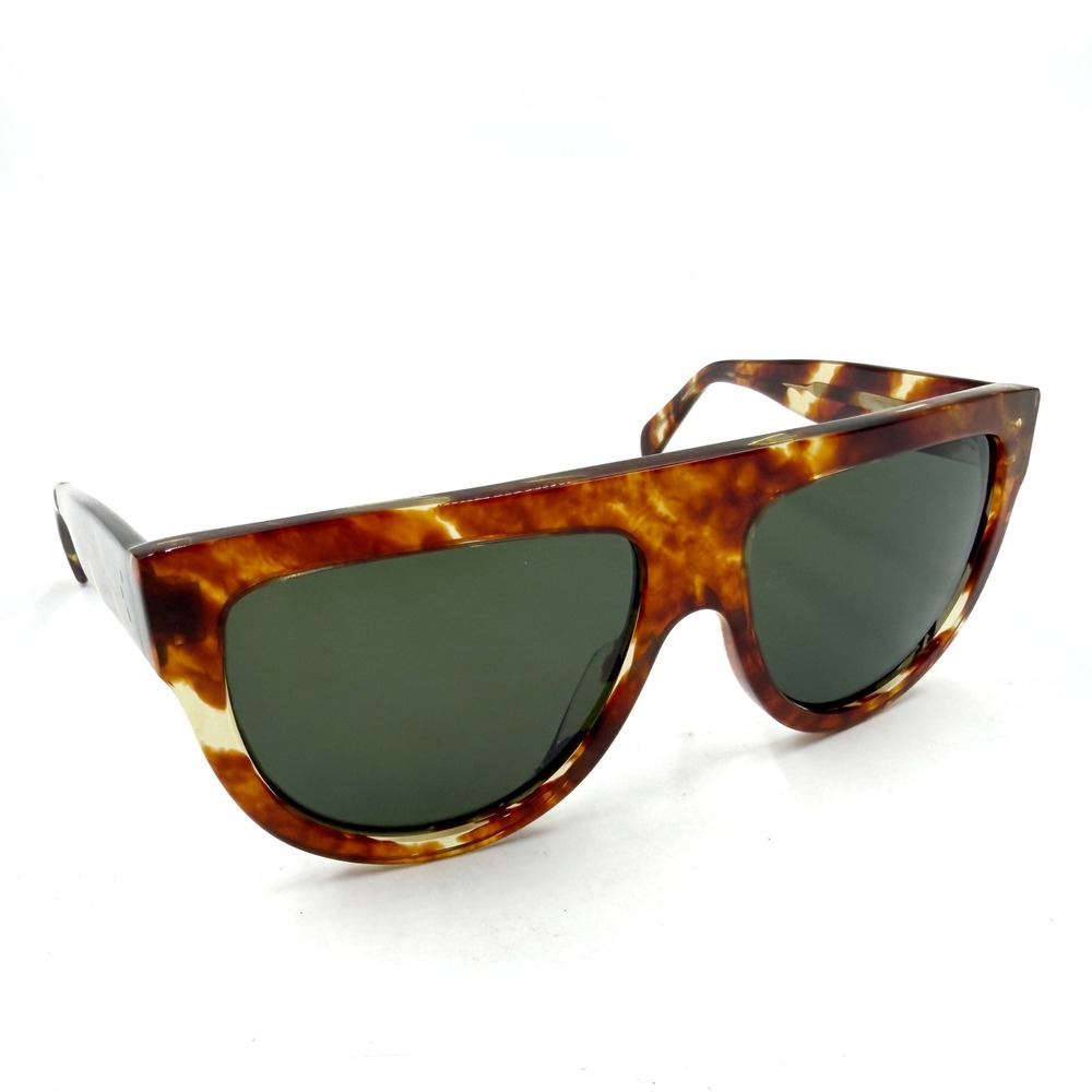 Celine Sunglasses Tortoiseshell Shadow Flat Top Oversized Women CL4001i - Picture 2 of 11